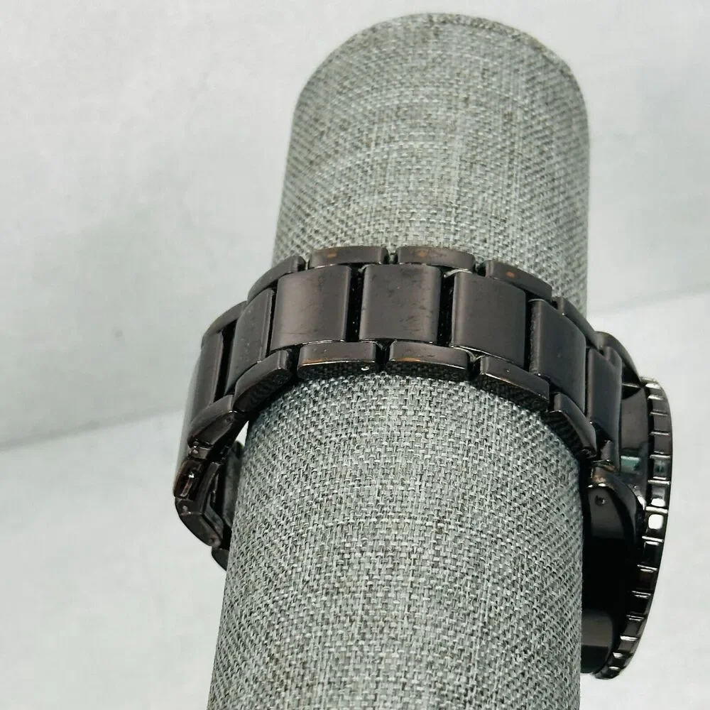 Steve Madden Watch Mens 48mm Dark Gray Rotating Bezel New Battery